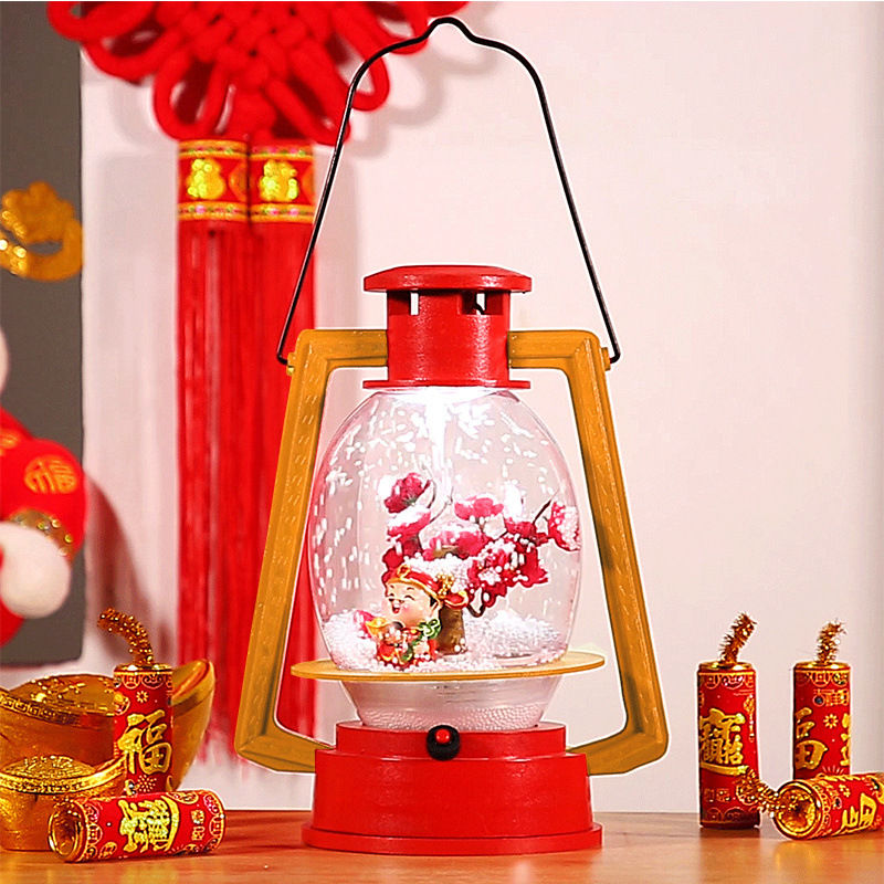 New Year 2020: God of Wealth Snowfall, Music, Wind Lanterns, Home window display decorations, New Year gifts Application Scenario