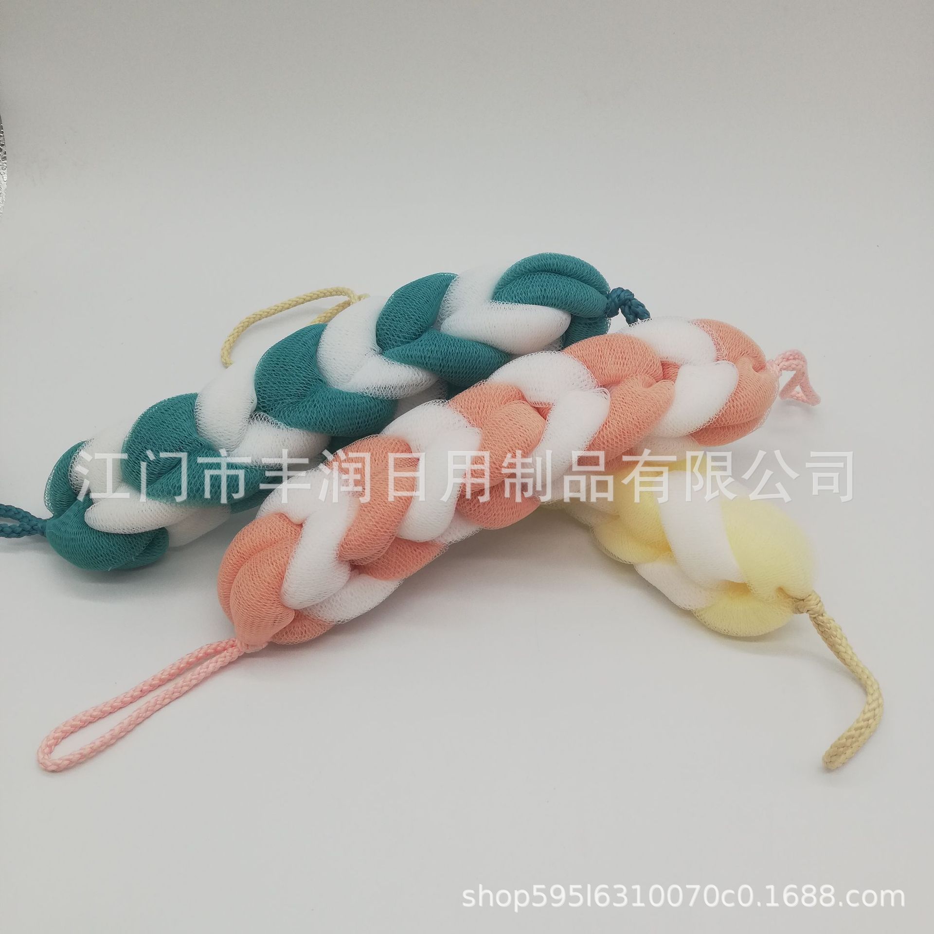 Wholesale twisted nine-section white long strip simple and elegant bath strips, strong adult back rubbing towels, soft bath strips Wholesale twisted nine-section white long strip simple and elegant bath strips, strong adult back rubbing towels, soft bath strips