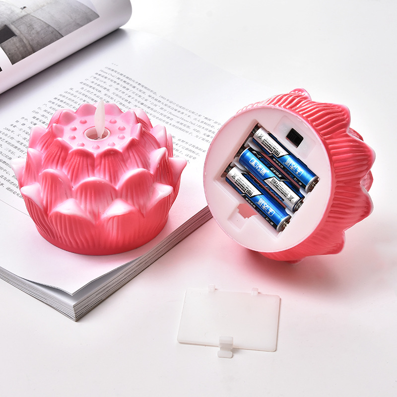 Creative simulation lotus LED blessing lamp, swinging candle, lotus lamp, lotus candle lamp, Buddhist use manufacturer wholesale Application Scenario