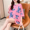 Wholesale of summer new short-sleeved T-shirts for women, loose and large-sized mid-length T-shirts for women, one-piece consignment Item Picture