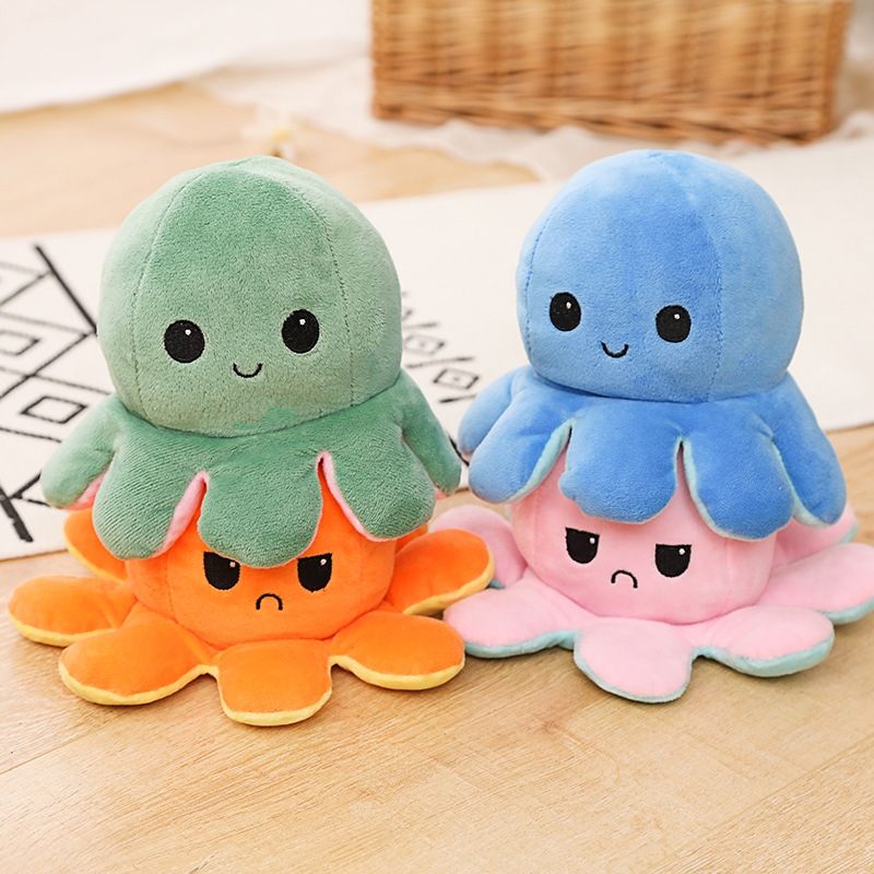 New flip octopus doll, flip octopus octopus plush toy, double-sided flip doll, reversible octopus Specification drawing