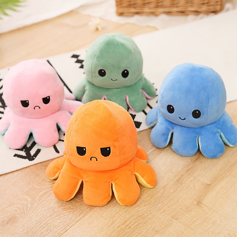 New flip octopus doll, flip octopus octopus plush toy, double-sided flip doll, reversible octopus details Picture