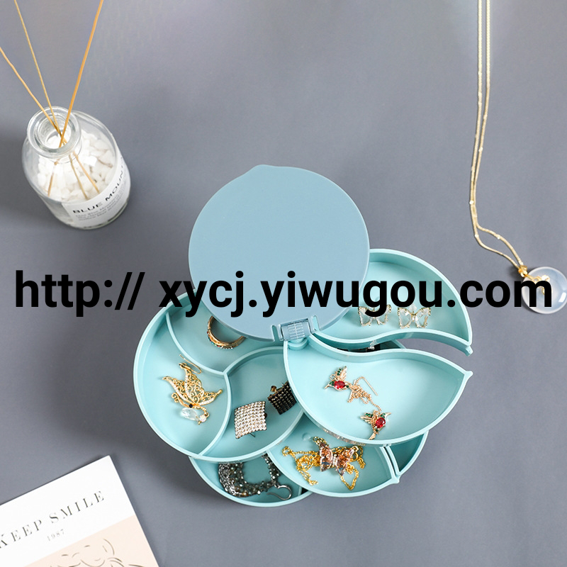 Rotating multi-layer jewelry box, earring storage box, jewelry, earrings, necklace and accessory rack