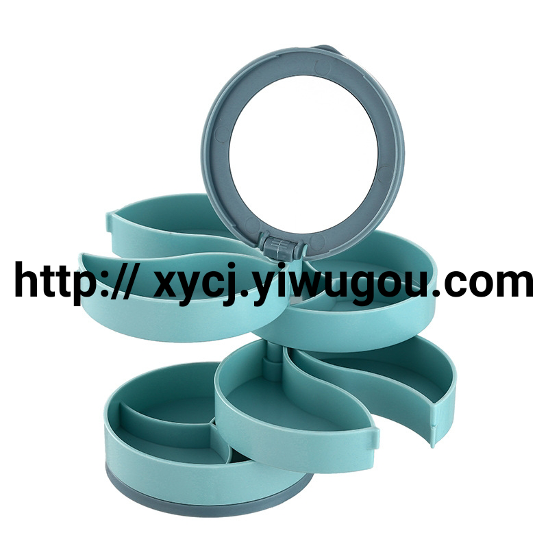 Rotating multi-layer jewelry box, earring storage box, jewelry, earrings, necklace and accessory rack Item Picture