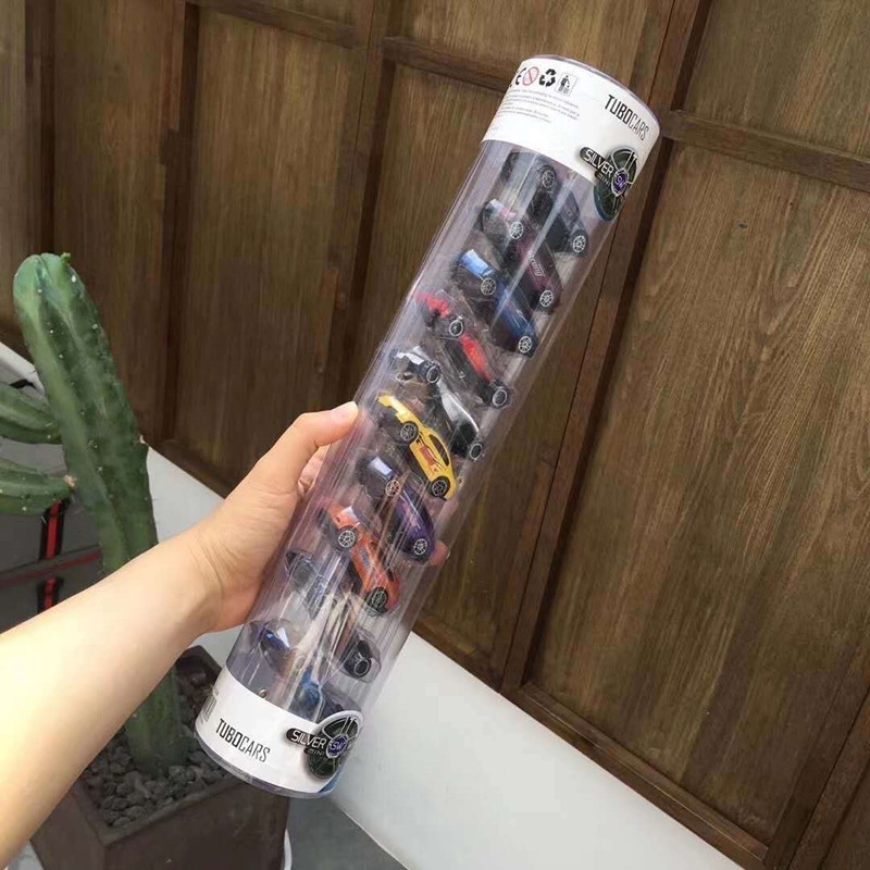 Cross-border best-selling children's simulation mini-game toy cars, cylindrical sliding alloy car racing model toys Specification drawing