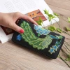2021 New style Yunnan ethnic style long clutch bag with peacock double-sided embroidery for women, multi-slot coin purse details Picture