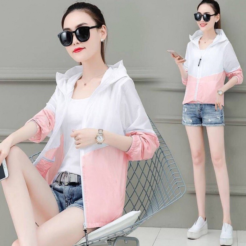 Women's 21 summer new short and versatile sun-protective clothing, Korean-style thin and loose sun-protective shirt, patchwork jacket