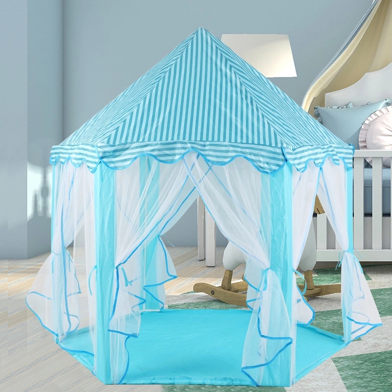 Factory direct sales of children's tents in stock, hexagonal Princess Castle tents, gauze mosquito repellent game houses, children's toys Specification drawing