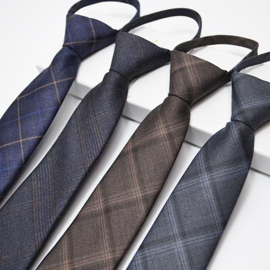 7CM new men's business casual zipper lazy tie, professional shirt tie