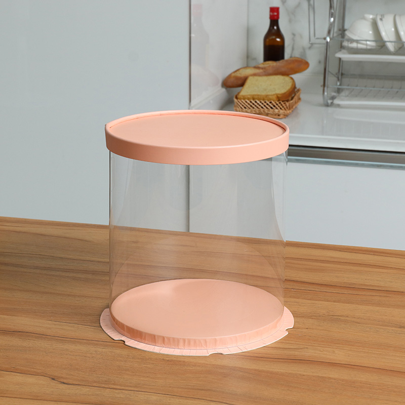 圆形透明蛋糕盒6寸8寸10寸单层双层加高生日蛋糕盒现货批发白色