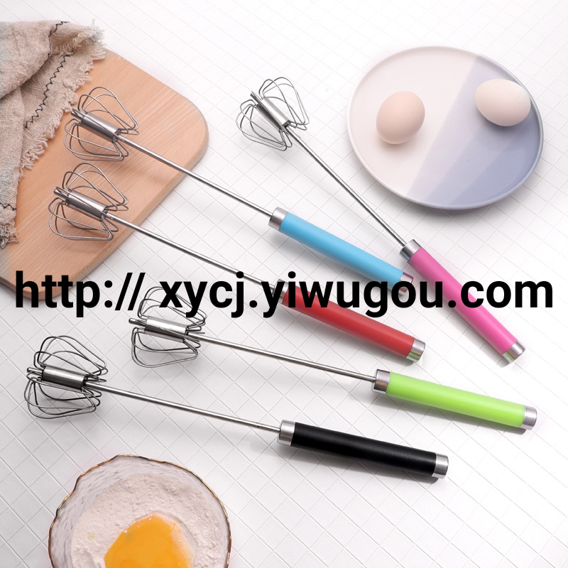不锈钢家用手动半自动旋转打蛋器