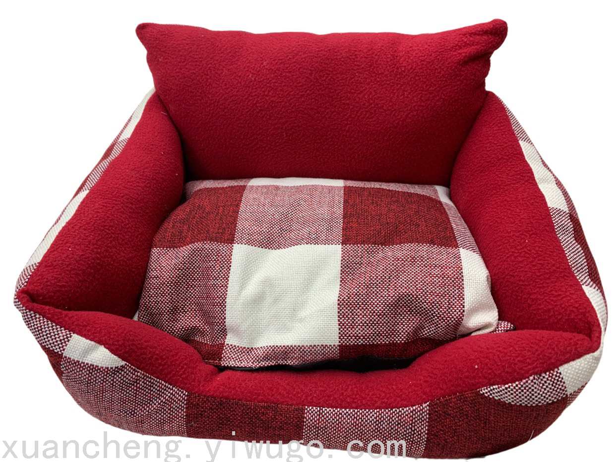 The square high-back three-piece pet dog house OPP bag packaging comes in a variety of colors and styles Specification image