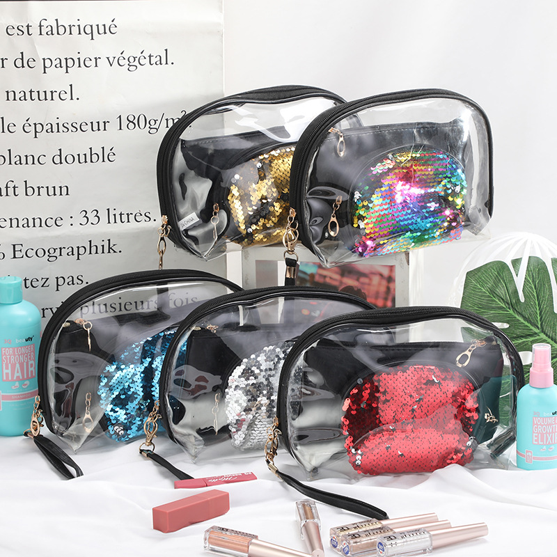 pvc化妆包 旅行防水防潮洗漱包 大容量便携轻便化妆收纳包 可定制