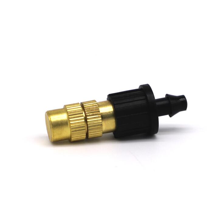 Adjustable copper atomizing nozzles, brass nozzles, quick-disassembly nozzles for greenhouse hanging sprinkler irrigation equipment full figure