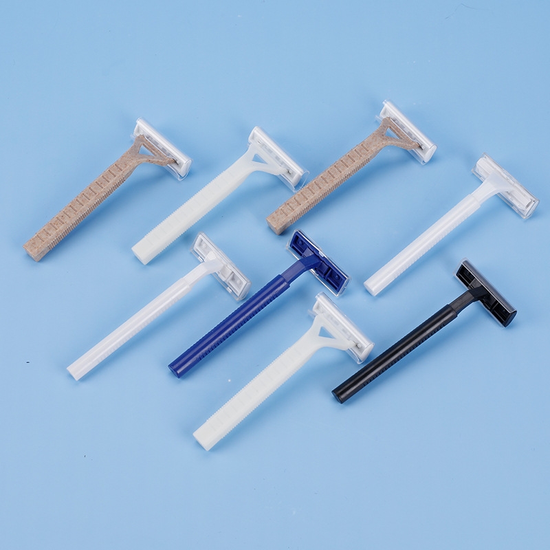 Hotel supplies disposable razor sets, travel portable manual razors, household razors details Picture