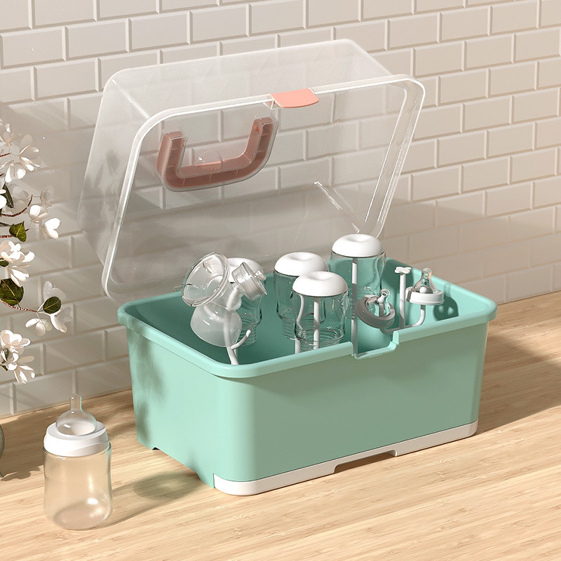 Baby bottle rack storage box
