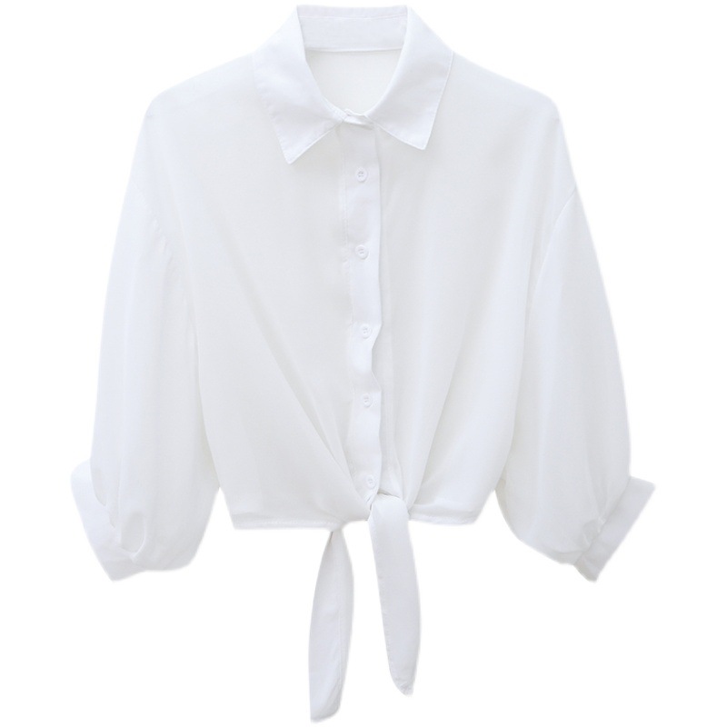 Summer 2021 candy-colored, elegant chiffon, personalized beach sun-protective clothing and air-conditioned shirt Item Picture