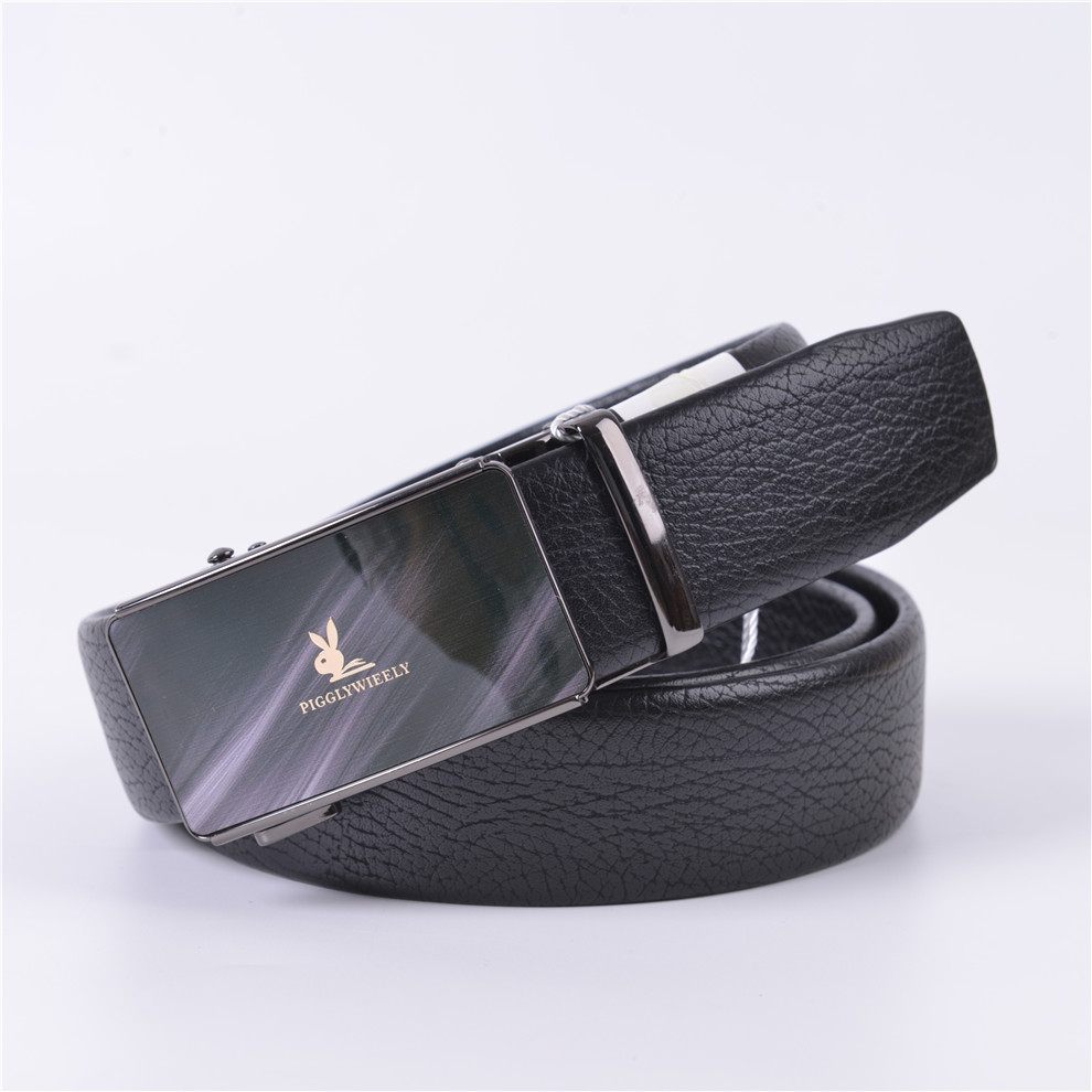 Men's Leather Belt Automatic Buckle Business Casual Belt Young People All The Belt Specification drawing