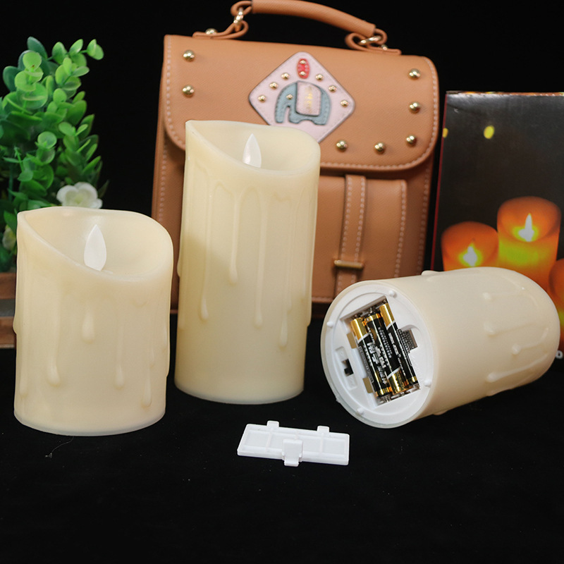 LED simulation swing remote control electronic candle wax flow restaurant guiding lighting candle lamp simulation candle lamp Application Scenario