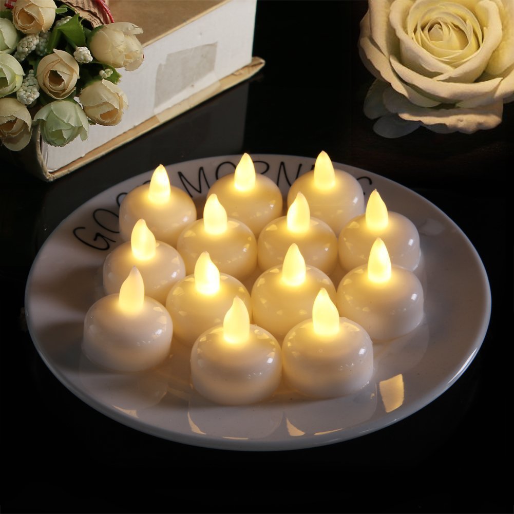 Cross-border best-selling waterproof candle that lights up upon contact with water, SPA shower water decoration candle light, led floating water candle
