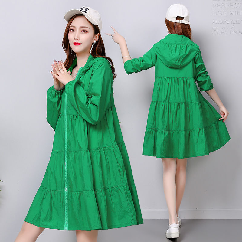 Large-sized sun-protective clothing for women in summer, mid-length, 2020 new casual and lightweight sun-protective wear, Korean-style loose jacket, trendy for women details Picture