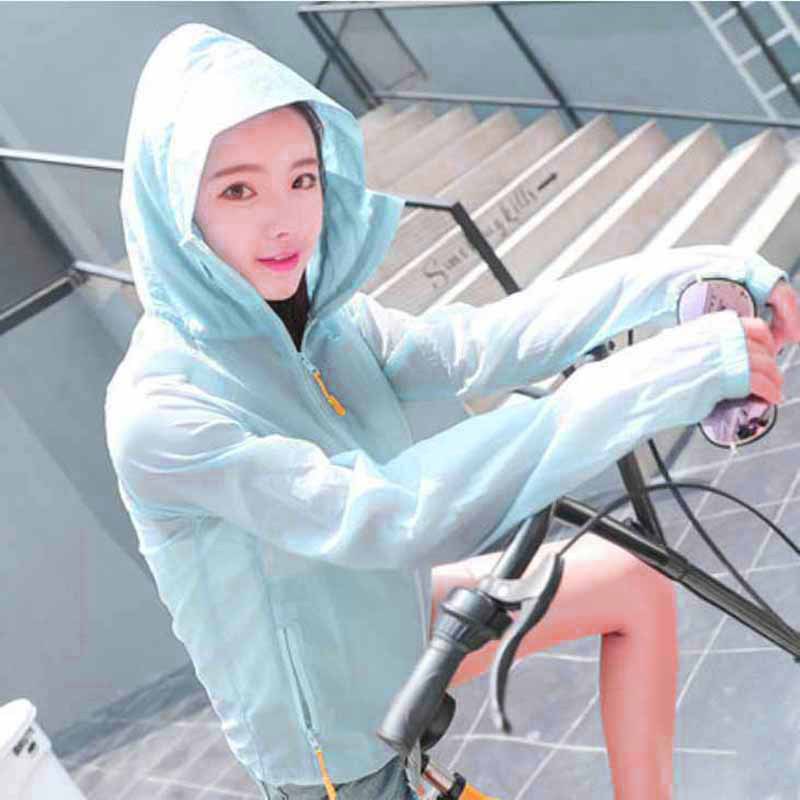 Lightweight, breathable and sun-protective women's short coat 2021 new style Korean long-sleeved loose student outdoor skin coat Specification image