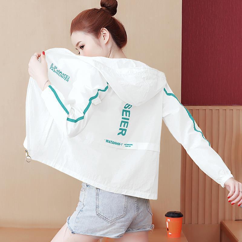 Short coat women's spring and autumn 2021 new women's sun-protective clothing long-sleeved summer thin and versatile light coat Application Scenario