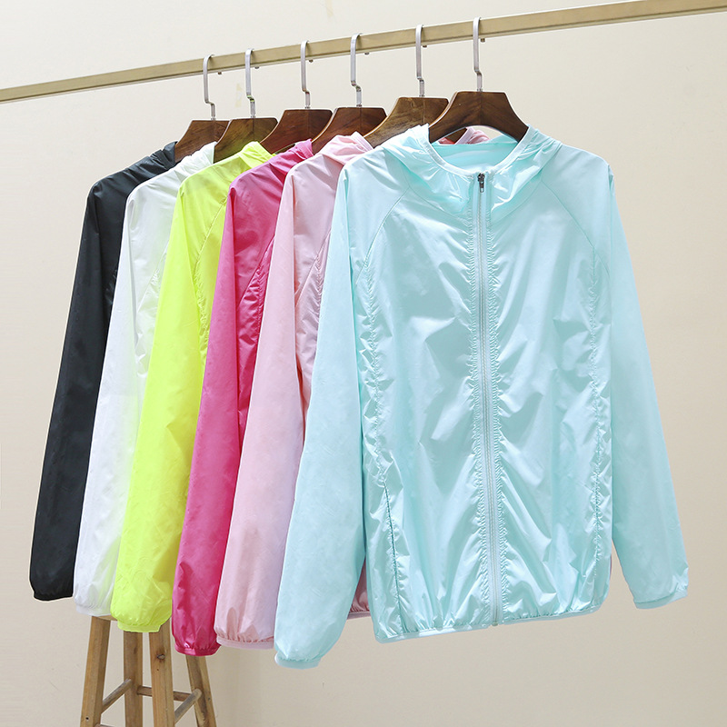 Women's short sun-protective clothing 2021 Summer new style Thin outdoor breathable cycling jacket Sun-protective clothing for women UV protection Application Scenario
