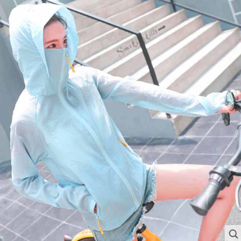 Lightweight, breathable and sun-protective women's short coat 2021 new style Korean long-sleeved loose student outdoor skin coat Item Picture