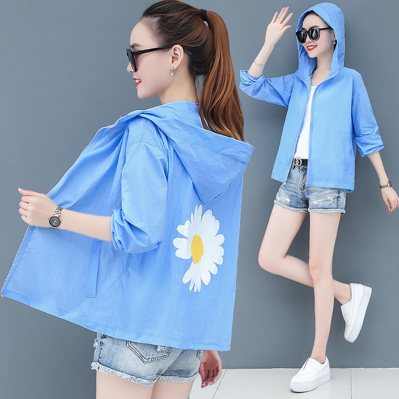Women's UV protection short 2021 new Korean version summer sun-protective clothing, loose and versatile thin top jacket Specification image