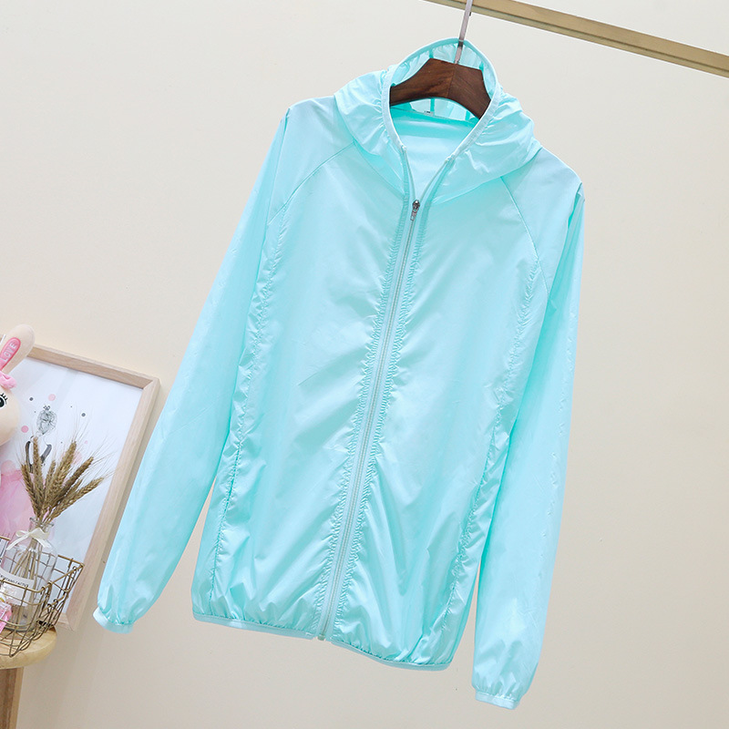 Women's short sun-protective clothing 2021 Summer new style Thin outdoor breathable cycling jacket Sun-protective clothing for women UV protection details Picture