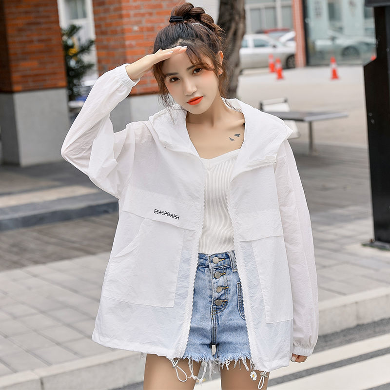 Sun protection clothing 21 New Style popular Little Daisy summer light cardigan for students Loose, comfortable and breathable hooded jacket for women details Picture