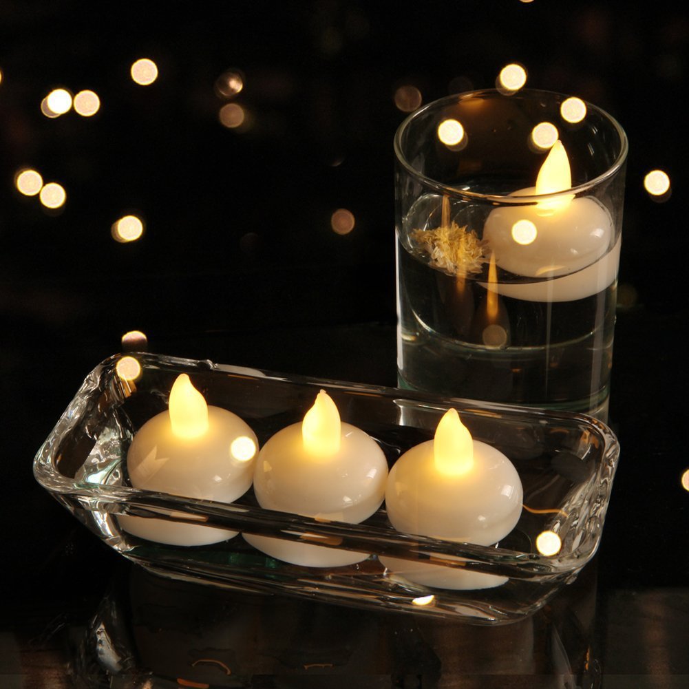 Cross-border best-selling waterproof candle that lights up upon contact with water, SPA shower water decoration candle light, led floating water candle Specification image