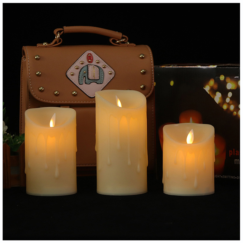 LED simulation swing remote control electronic candle wax flow restaurant guiding lighting candle lamp simulation candle lamp Item Picture