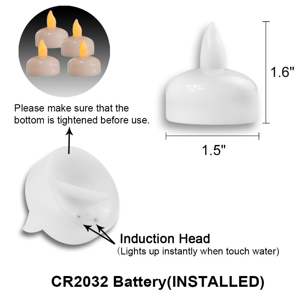 Cross-border best-selling waterproof candle that lights up upon contact with water, SPA shower water decoration candle light, led floating water candle Application Scenario