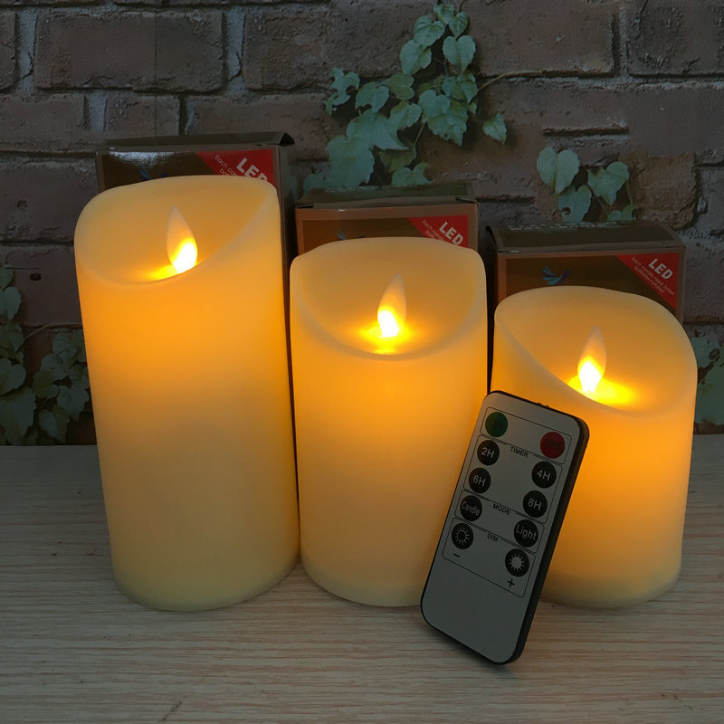 10-key simulation timing swing remote control light body electronic candle creative wedding birthday led candle light Specification image