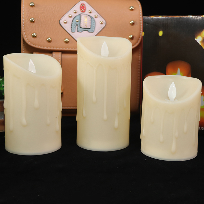 LED simulation swing remote control electronic candle wax flow restaurant guiding lighting candle lamp simulation candle lamp details Picture