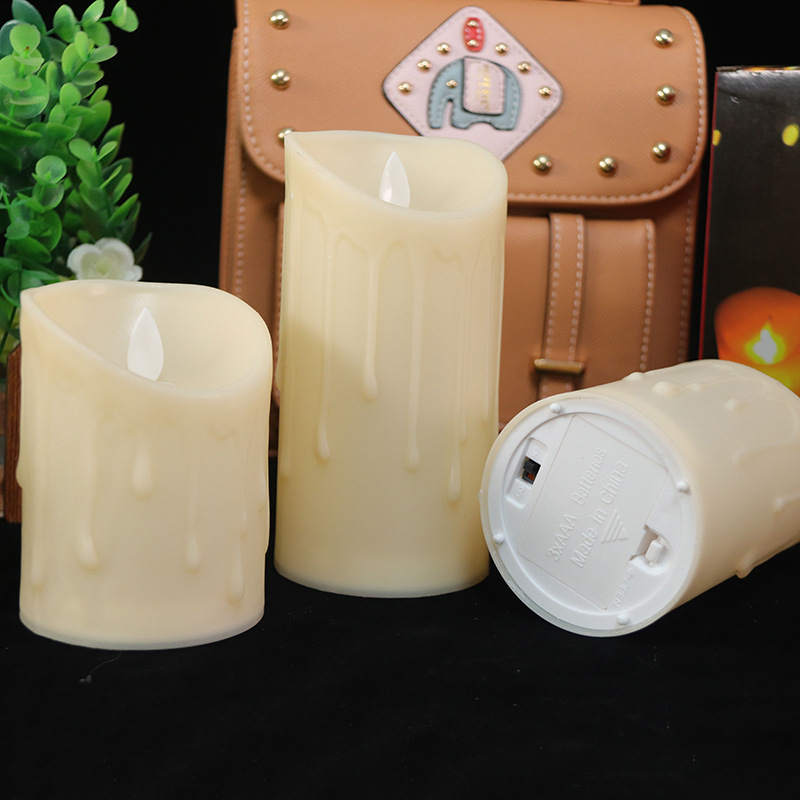 LED simulation swing remote control electronic candle wax flow restaurant guiding lighting candle lamp simulation candle lamp Specification image