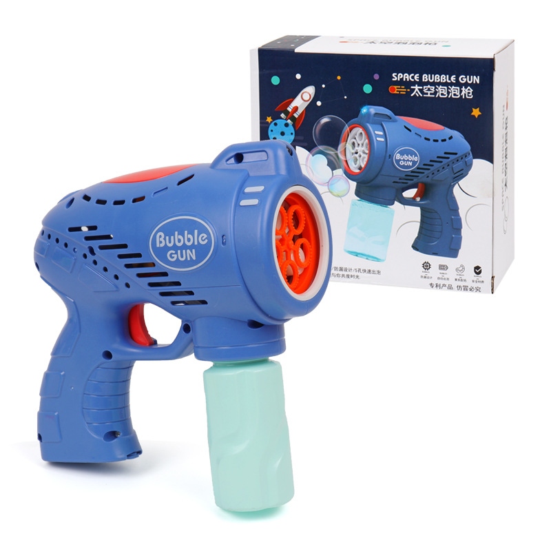 The fully automatic bubble machine, bubble-blowing toys, street stalls, square scenic spots, new bestsellers, five-hole bubble guns, are selling well at street stalls Item Picture