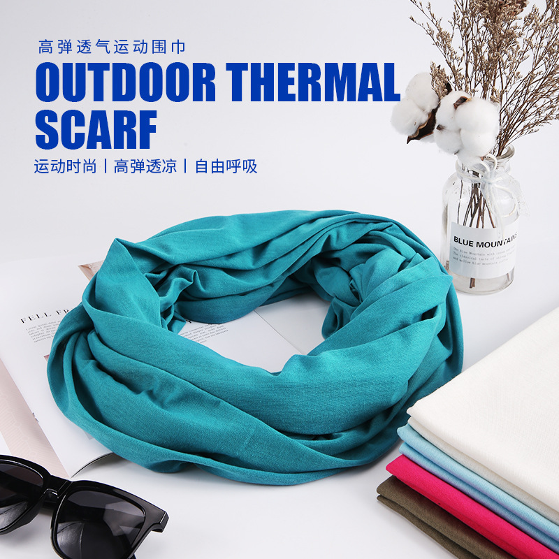 Pure color Europe and the United States sell versatile versatile exercise Yoga casual seamless knit bib scarf details Picture