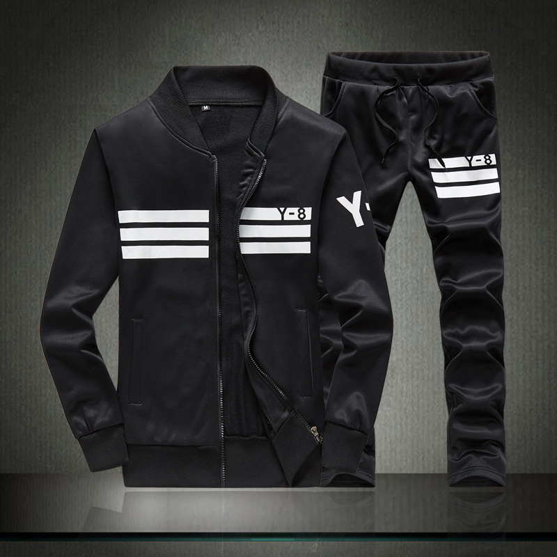 Spring and autumn new men's hoodie sets, men's stand-up collar cardigans, ploversized clothes, casual sport jackets Application Scenario