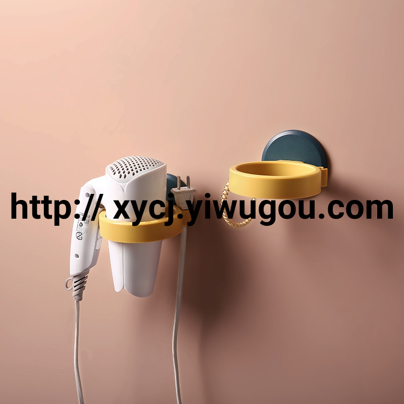 Hair dryer rack, household non-drilling bathroom wall-mounted air duct rack, barber shop and hair salon fixed hair dryer rack Application Scenario