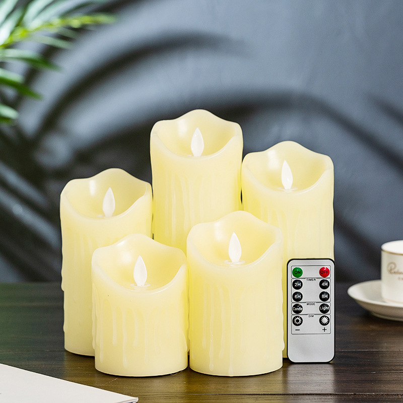 Tearful swinging electronic candle, remote control candle, simulated paraffin wax, wedding bar, leisure occasion candle lamp Specification image