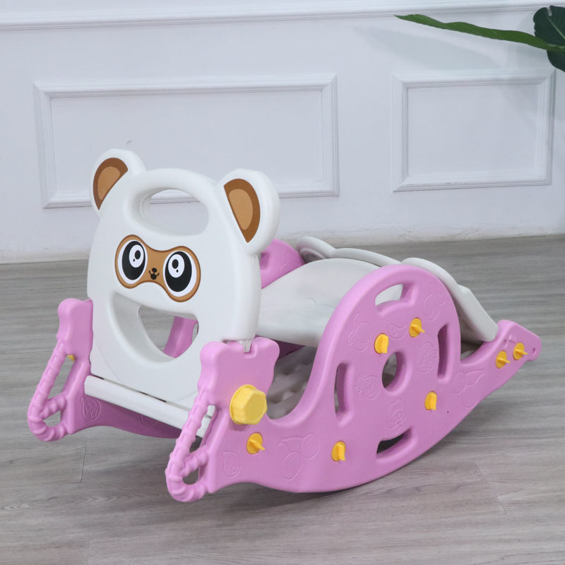 New, unique and special children's indoor slide, rocking horse, basketball stand, three-in-one plastic boys' and girls' home amusement park toy Application Scenario
