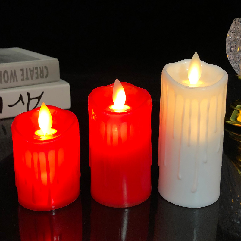 Cross-border supply LED electronic simulation tearful candles, bar decoration, wedding and birthday atmosphere set ornaments in stock