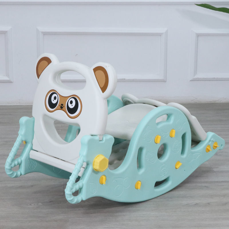 New, unique and special children's indoor slide, rocking horse, basketball stand, three-in-one plastic boys' and girls' home amusement park toy Specification drawing