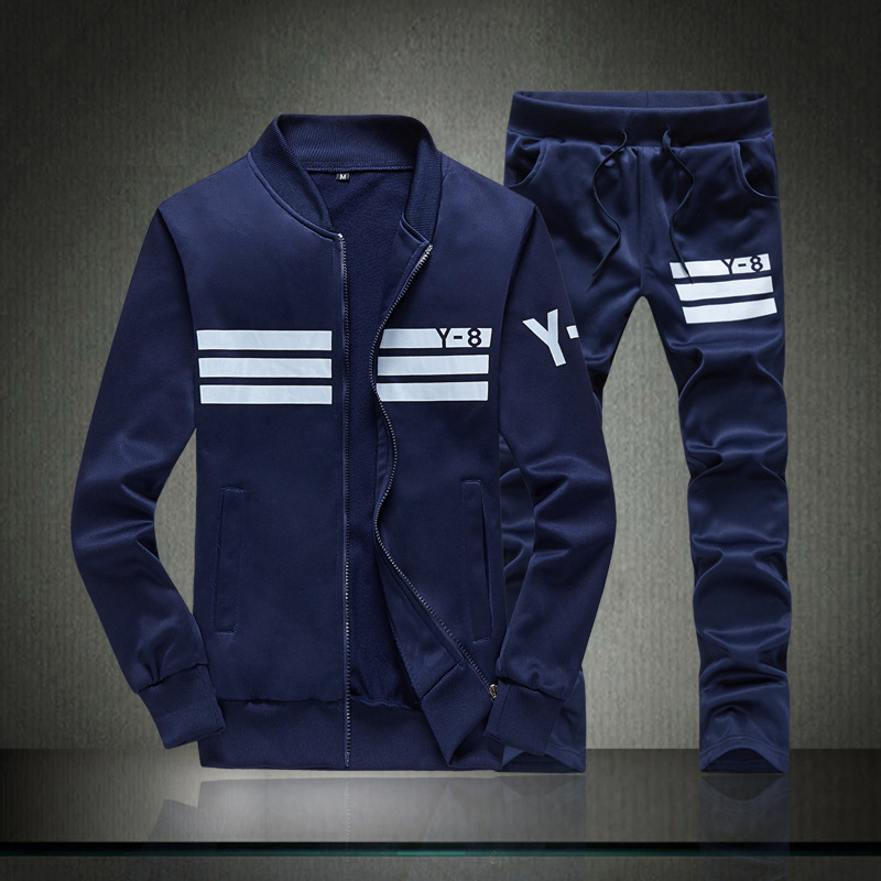 Spring and autumn new men's hoodie sets, men's stand-up collar cardigans, ploversized clothes, casual sport jackets Specification image