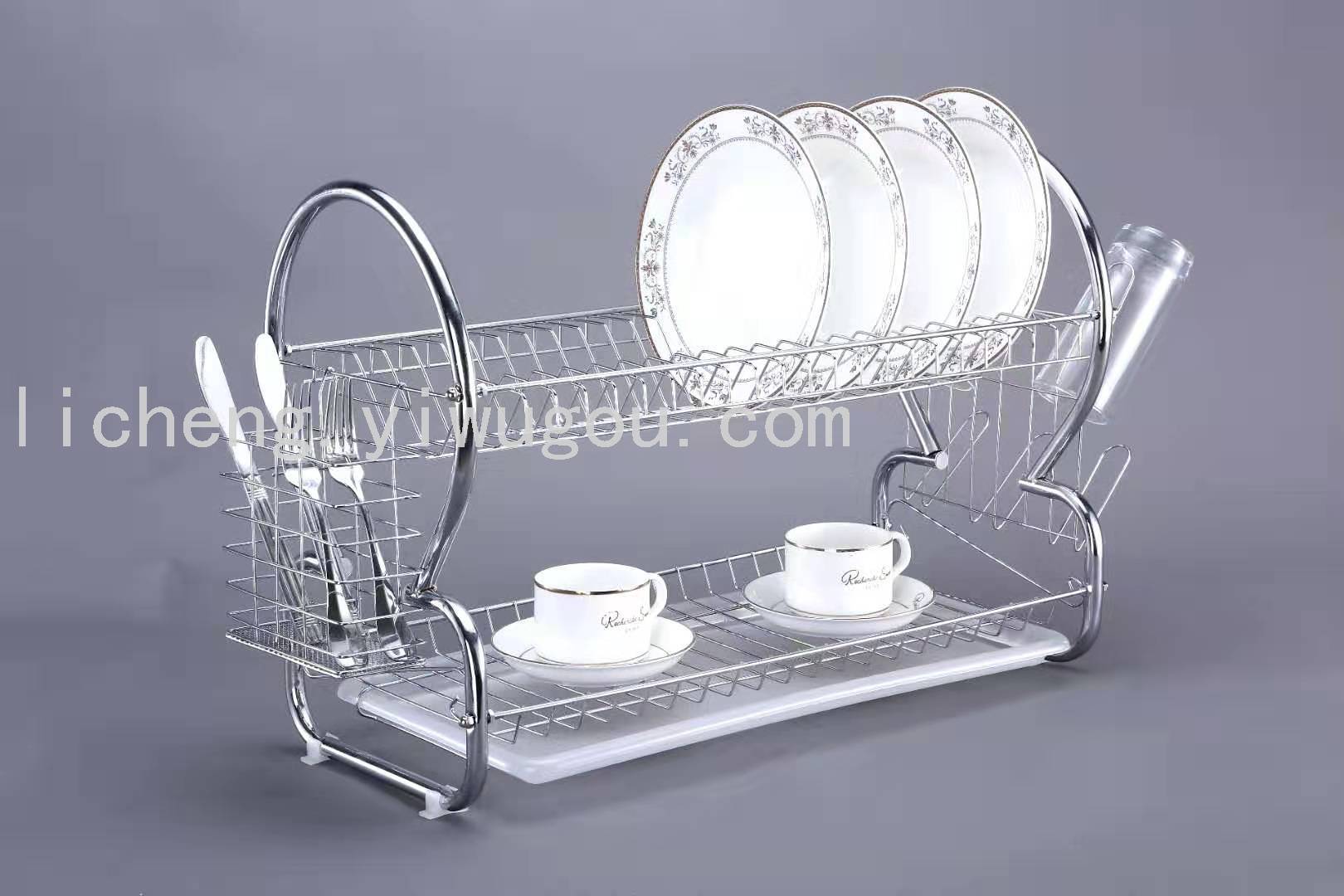 厨房用品爆款不锈钢厨房收纳置物架水槽沥水架沥水碗架水槽置物架