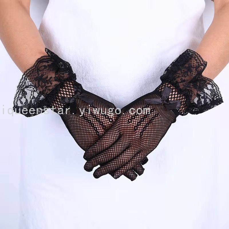 Bridal lace, gauze, hollowed-out long gloves, cosplay, wedding dress, wedding ceremony, banquet gloves