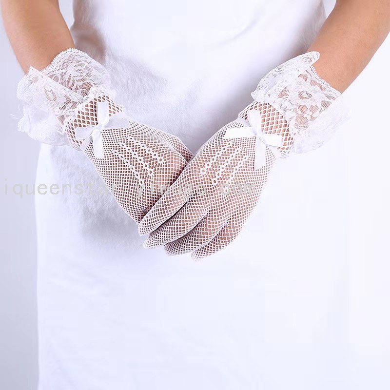 Bridal lace, gauze, hollowed-out long gloves, cosplay, wedding dress, wedding ceremony, banquet gloves details Picture